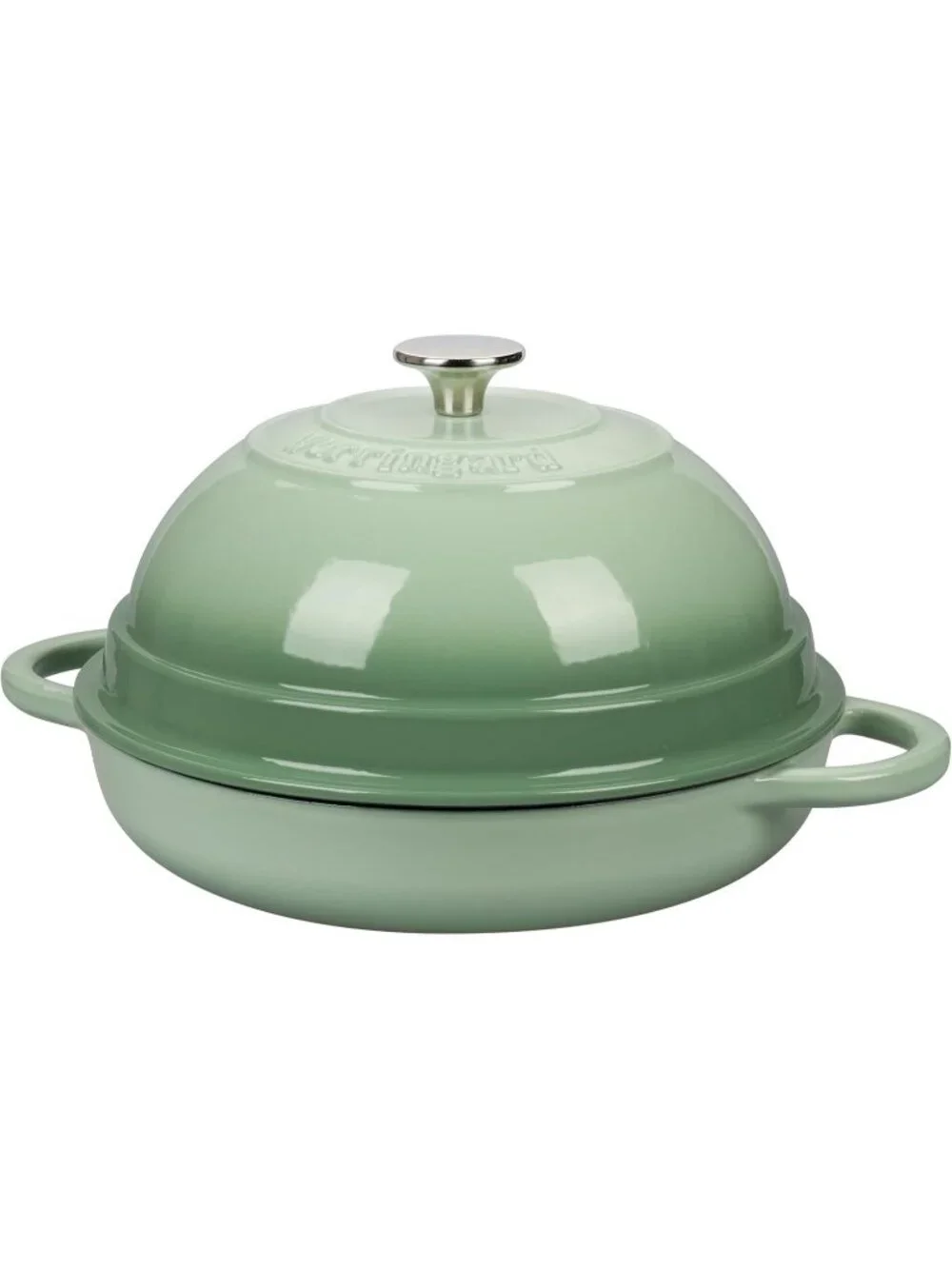 6 Quart Green Cast Iron Enameled Dutch Oven Pot with Lid for Bread Baking Pan